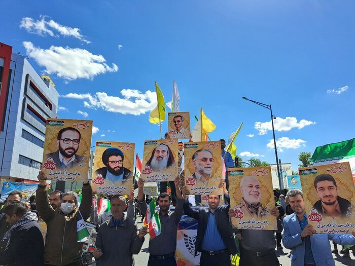 حضور باشکوه روزه‌داران در راهپیمایی روزقدس