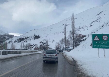 برف و باران و مه در محورهای ۱۴ استان