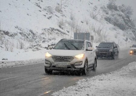 بارش برف و باران در جاده‌های ۸ استان کشور