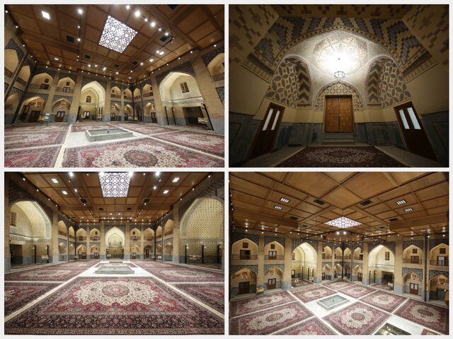 مرمت و بهسازی مدرسه تاریخی ،دو در، حرم رضوی به پایان رسید