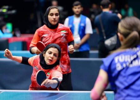 پینگ‌پنگ زنان ایران به ترکیه باخت و برنز گرفت