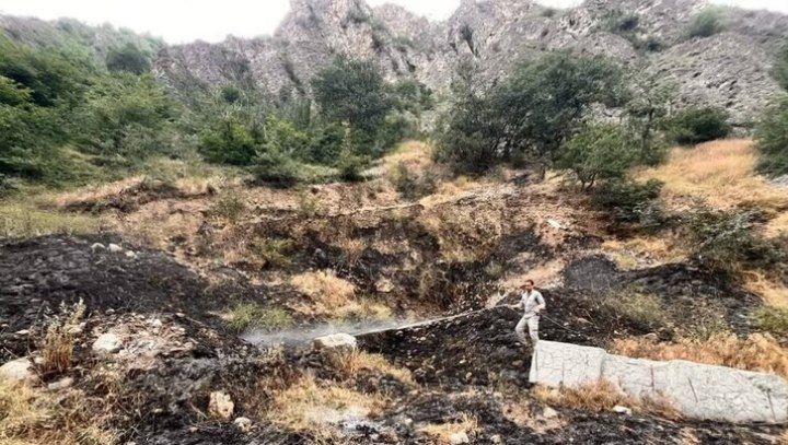 آتشسوزی در ۳۰ هکتار از مراتع شهرستان پلدخترمهار شد
