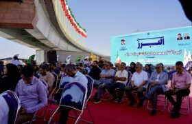بهره‌برداری از پل بی-۱۶ در قطعه چهارم بزرگراه شمالی کرج/ همه آمده بودند 