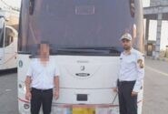 توقیف اتوبوس ۲۰ مسافره که راننده مست پشت فرمانش بود